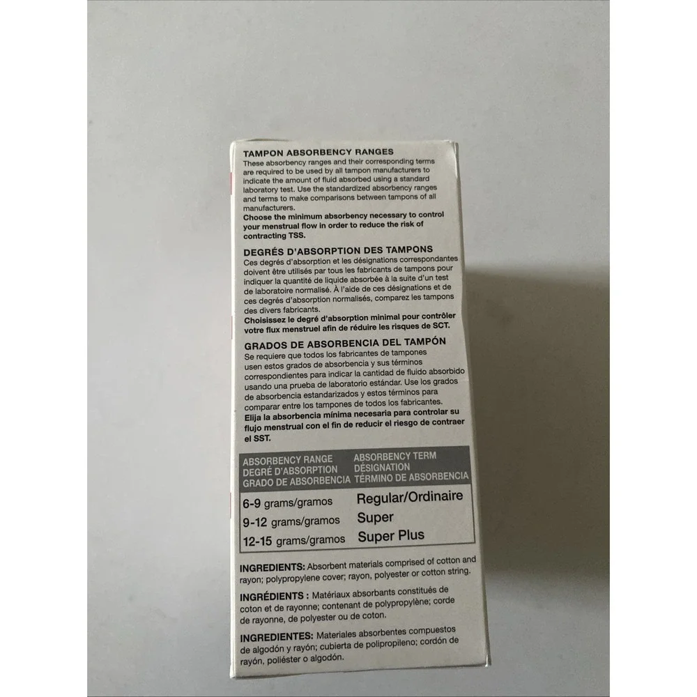 Kotex Security Tampons, Vintage 2004, Unscented, SatinSoft, Regular, 18 count